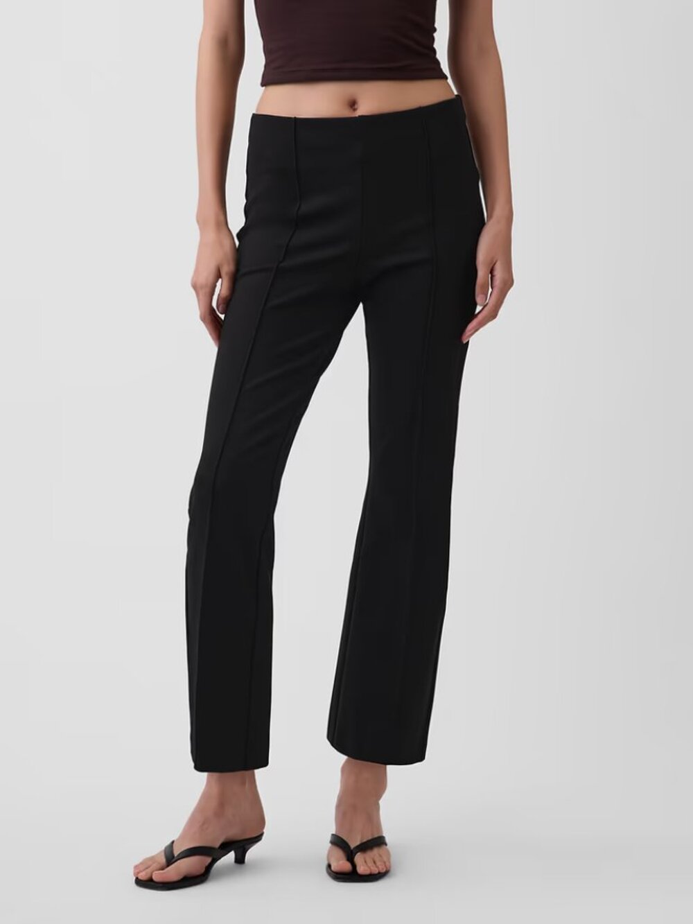 NEW Black GAP High Rise Double Knit Crop Kick Pants